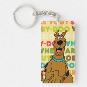 Scooby-Doo die "Waar ben je?" draait. Sleutelhanger