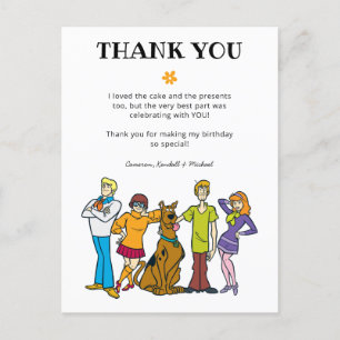 Scooby-Doo en de bende verjaardag bedankt Briefkaart