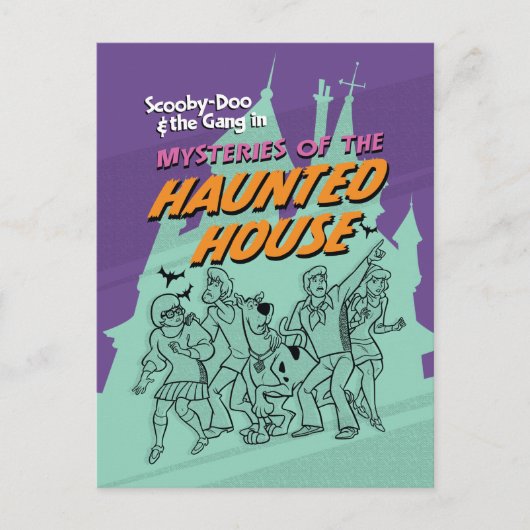 Scooby-Doo en de Gang "Haunted House" Briefkaart (Voorkant)