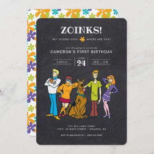 Scooby-Doo en het Gang Groovy Chalkboard Birthday Kaart