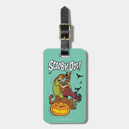 Scooby-Doo en Shaggy Halloween Fright Bagagelabel (Voorkant verticaal)