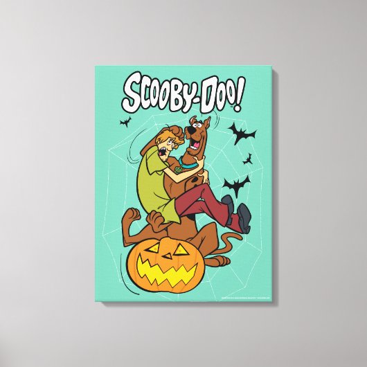 Scooby-Doo en Shaggy Halloween Fright Canvas Afdruk (Voorkant)