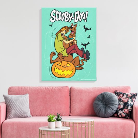 Scooby-Doo en Shaggy Halloween Fright Canvas Afdruk (Insitu (Woonkamer))