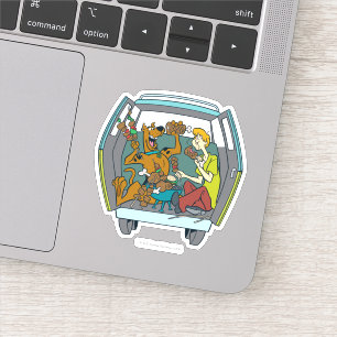 Scooby-doo en shaggy in Mystery Machine Sticker