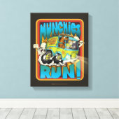 Scooby-Doo en Shaggy "Munchies run!" Canvas Afdruk (Insitu (Houten vloer))