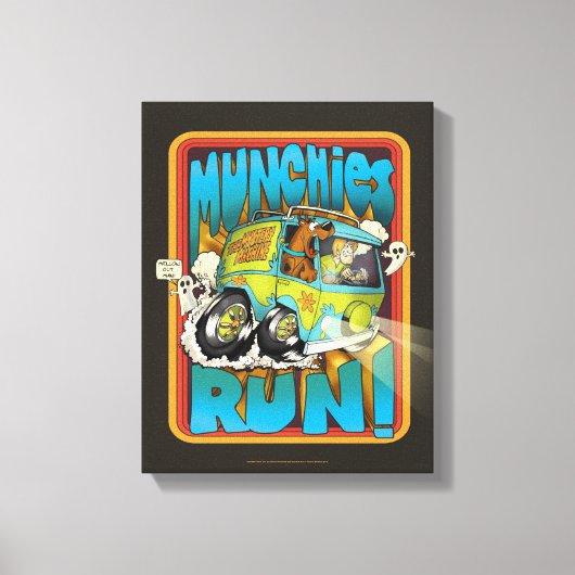 Scooby-Doo en Shaggy "Munchies run!" Canvas Afdruk (Voorkant)