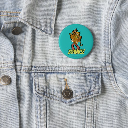 Scooby-Doo en Shaggy Zoinks. Ronde Button 5,7 Cm (In situ)