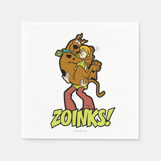 Scooby-Doo en Shaggy Zoinks. Servet (Voorkant)