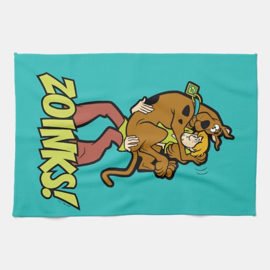 Scooby-Doo en Shaggy Zoinks. Theedoek (Horizontaal)