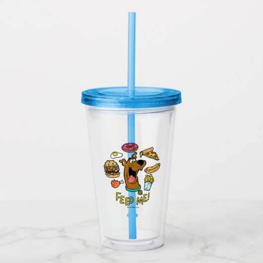 Scooby-Doo Feed Me. Acryl Drinkbeker (Voorkant)