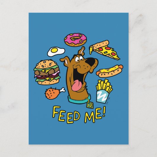 Scooby-Doo Feed Me. Briefkaart (Voorkant)