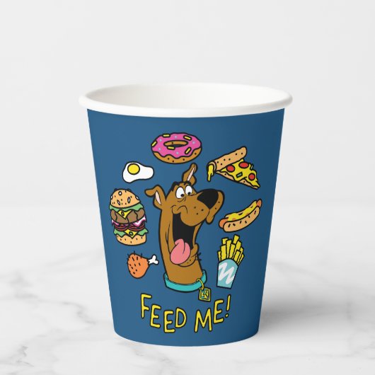 Scooby-Doo Feed Me. Papieren Bekers (Voorkant)