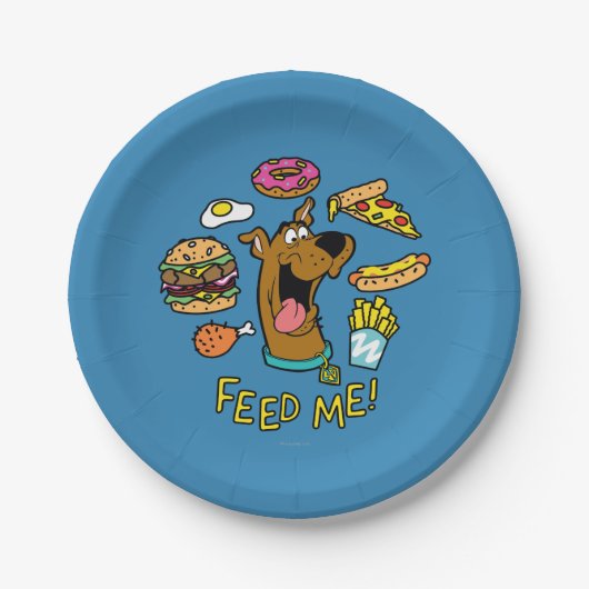 Scooby-Doo Feed Me. Papieren Bordje (Voorkant)