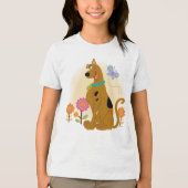 Scooby-Doo Following Butterfly Tri-Blend Shirt (Voorkant)