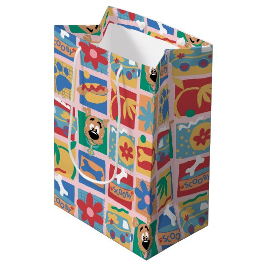 Scooby-Doo | Fun Baby Pattern Medium Cadeauzakje (Voorkant Gekanteld)