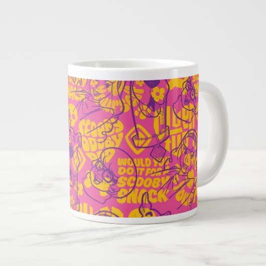 Scooby-Doo | Funky Flower Pattern Extra Grote Beker (Voorkant rechts)