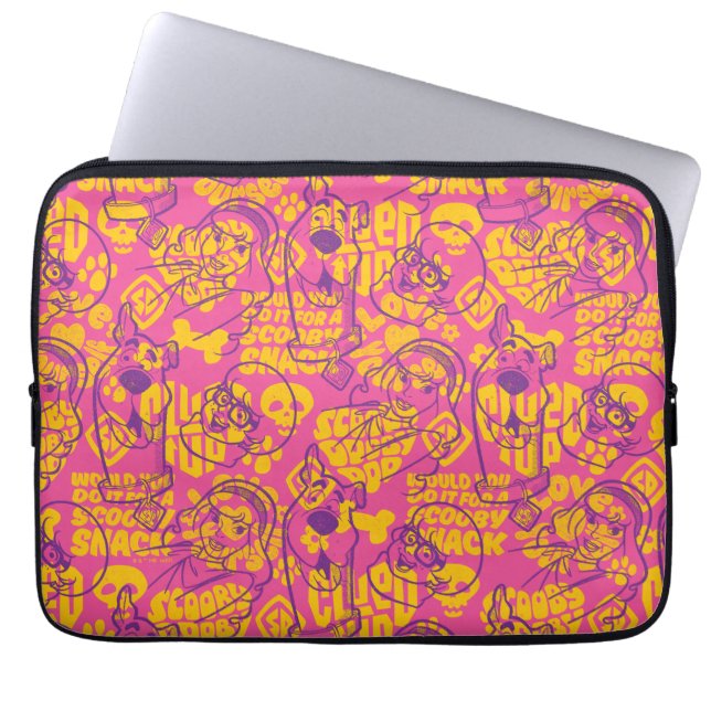 Scooby-Doo | Funky Flower Pattern Laptop Sleeve (Voorkant)