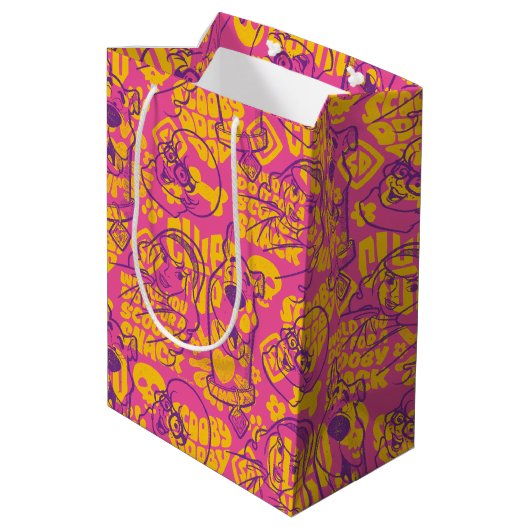 Scooby-Doo | Funky Flower Pattern Medium Cadeauzakje (Achterkant Gekanteld)