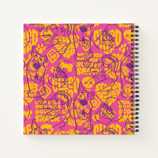 Scooby-Doo | Funky Flower Pattern Notitieboek (Achterkant)