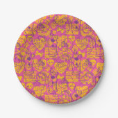 Scooby-Doo | Funky Flower Pattern Papieren Bordje (Voorkant)