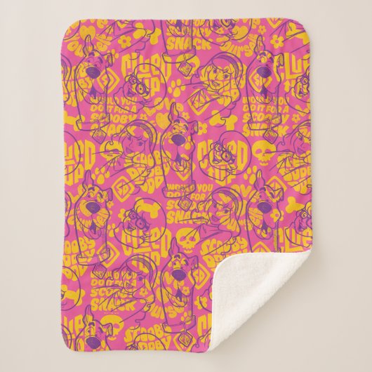 Scooby-Doo | Funky Flower Pattern Sherpa Deken (Voorkant)