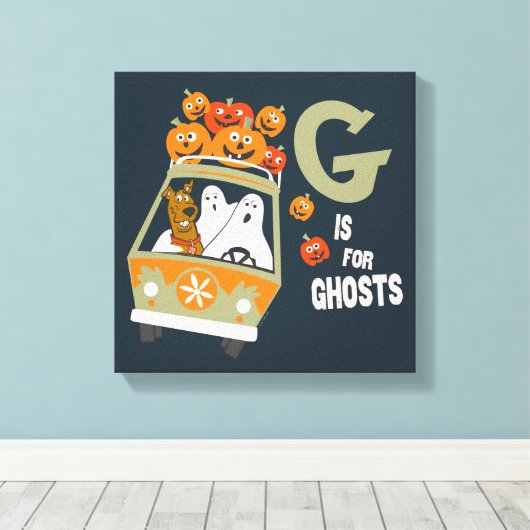 Scooby-Doo | G is voor Ghosts Canvas Afdruk (Insitu (Houten vloer))