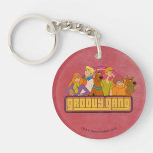 Scooby-Doo   "Groovy Gang" Retro Cartoon Grafisch Sleutelhanger