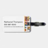 Scooby-Doo Halloween Photos Pattern Bagagelabel (Achterkant horizontaal)