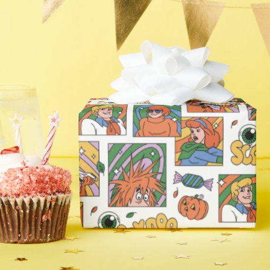 Scooby-Doo Halloween Photos Pattern Cadeaupapier (Verjaardagsfeest)