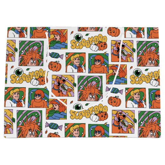 Scooby-Doo Halloween Photos Pattern Groot Cadeauzakje (Voorkant)
