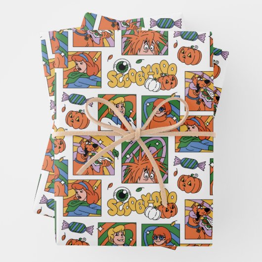 Scooby-Doo Halloween Photos Pattern Inpakpapier Vel (In situ)