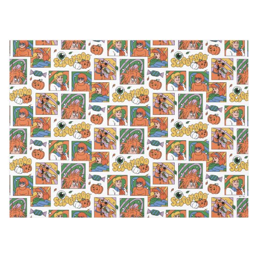 Scooby-Doo Halloween Photos Pattern Tafelkleed (Voorkant (Horizontaal))