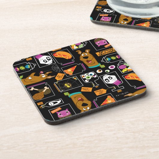 Scooby-Doo | Halloween Scooby-Doo Pattern Bier Onderzetter (Linkerzijde)