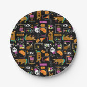Scooby-Doo | Halloween Scooby-Doo Pattern Papieren Bordje (Voorkant)