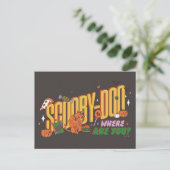Scooby-Doo Halloween Snack Logo Briefkaart (Staand voorkant)
