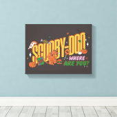 Scooby-Doo Halloween Snack Logo Canvas Afdruk (Insitu (Houten vloer))