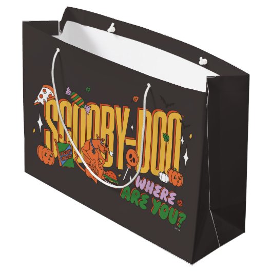 Scooby-Doo Halloween Snack Logo Groot Cadeauzakje (Achterkant Gekanteld)