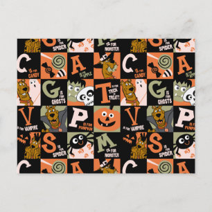 Scooby-Doo   Halloweenpatroon Briefkaart