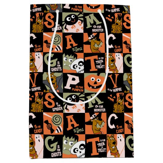 Scooby-Doo | Halloweenpatroon Medium Cadeauzakje (Voorkant)