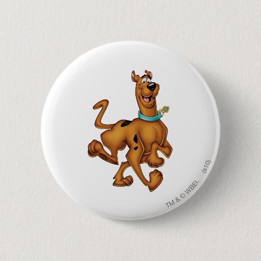 Scooby-Doo Happy Walk Ronde Button 5,7 Cm (Voorkant)