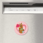 Scooby-Doo Holding Heart Lolipops Magneet (Insitu (Vaatwasser))