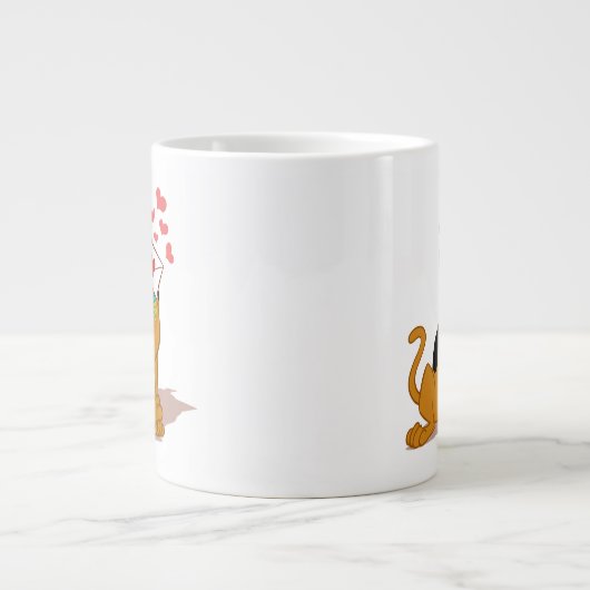 Scooby-Doo - Holding Valentijn Envelope Extra Grote Beker (Voorkant)