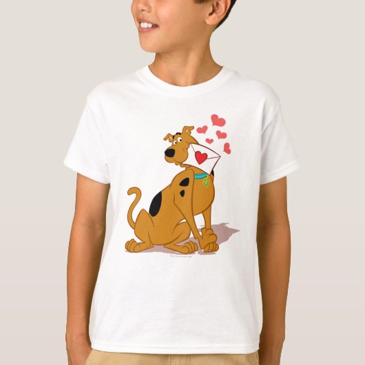 Scooby-Doo - Holding Valentijn Envelope T-shirt (Voorkant)