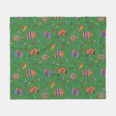 Scooby-Doo Holiday Snack Lights Pattern Fleece Deken (Voorkant (Horizontaal))