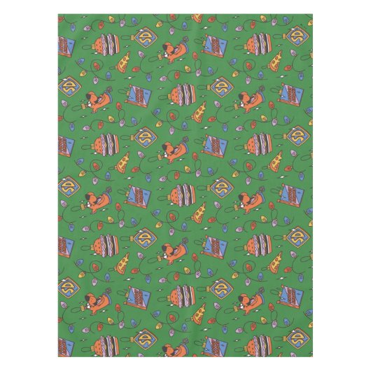Scooby-Doo Holiday Snack Lights Pattern Tafelkleed (Voorkant)