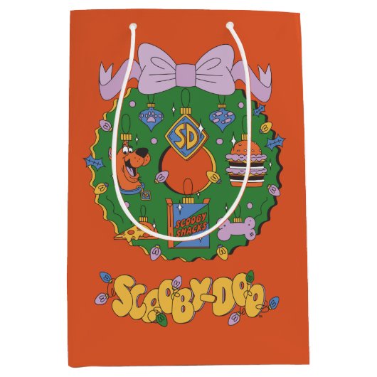 Scooby-Doo Holiday Snack Wreath Graphic Medium Cadeauzakje (Voorkant)