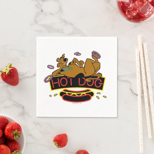 Scooby-Doo Hot Dog Neon Sign Servetten (Insitu)