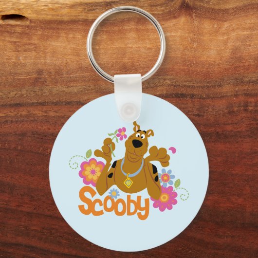 Scooby-Doo in bloemen Sleutelhanger (Voorkant)