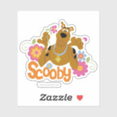 Scooby-Doo in Bloemen Sticker (Vel)
