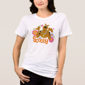 Scooby-Doo in bloemen Tri-Blend Shirt (Voorkant)